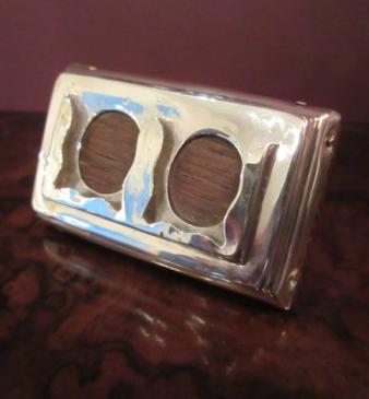 Edwardian Period Silver Double Stamp Holder