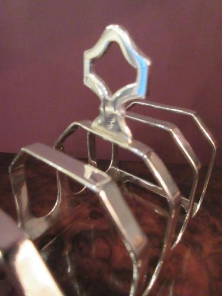 Pair of George VI Period Silver Toast Racks - Image 2