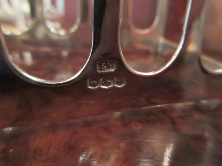 Pair of George VI Period Silver Toast Racks - Image 4