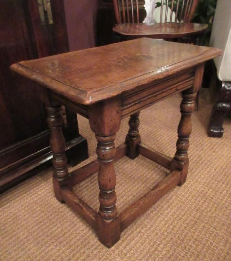 Antique George II Style Oak Joint Stool - Image 5