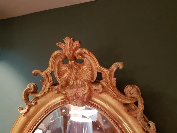 Superb Victorian Timber Gilt Oval Mirror - Image 3