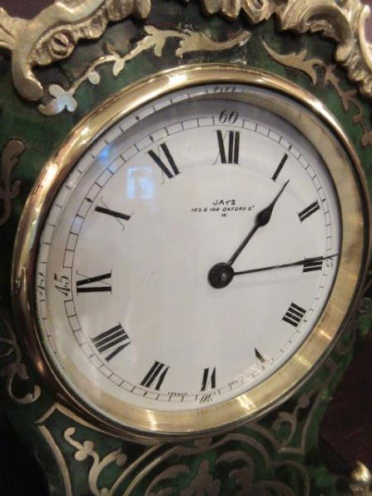 19th Century Antique Boulle Inlaid Mantel Clock - Image 2