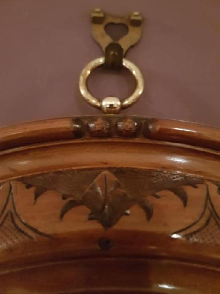 Superb Large Victorian Carved Walnut Skeletonised Android Barometer - Image 4
