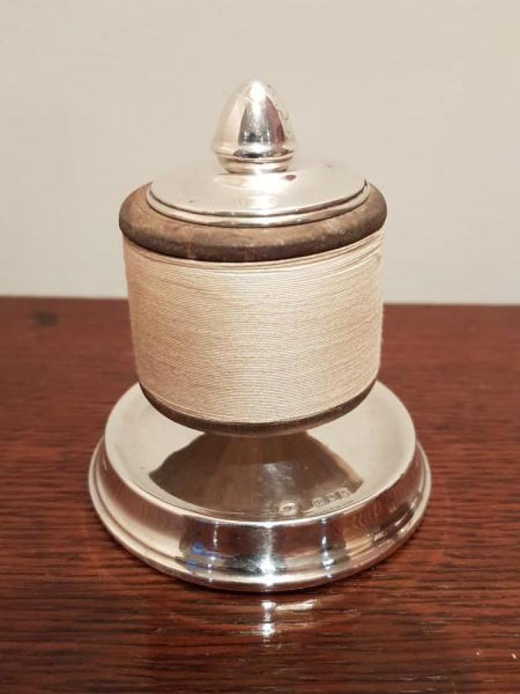 George V Period Silver Cotton Dispenser - Image 1