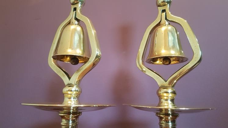 Pair of George III Brass Tavern Candlesticks - Image 4