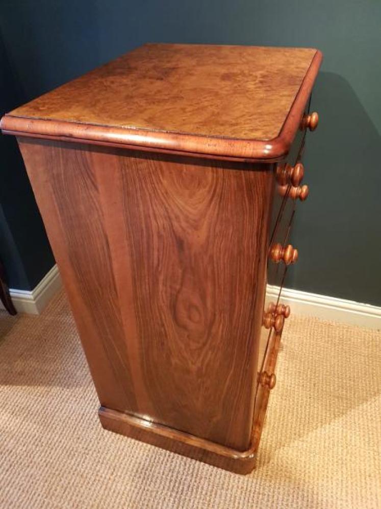 Fine Quality Mid Victorian Burr Walnut Tallboy Chest - Image 3