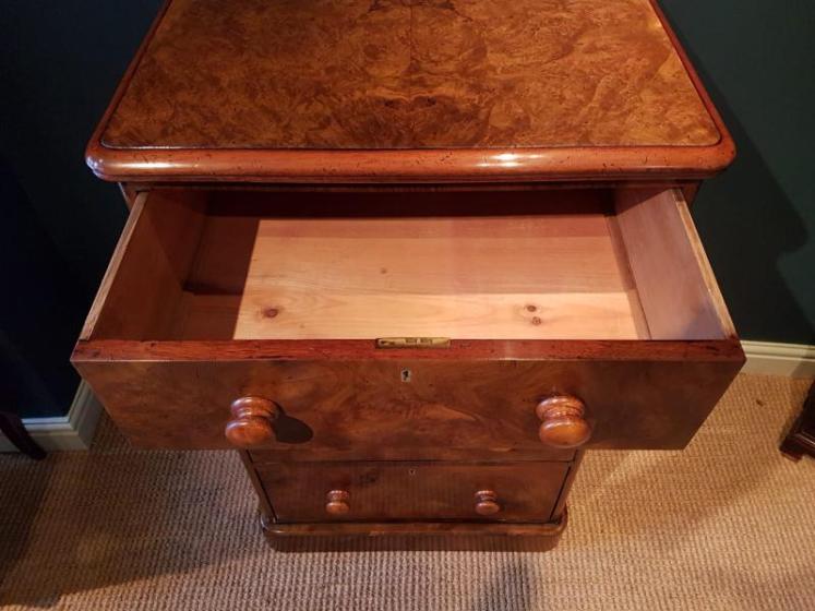 Fine Quality Mid Victorian Burr Walnut Tallboy Chest - Image 4