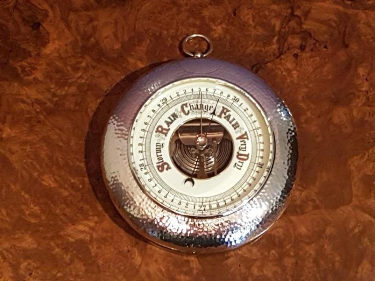 Rare Antique Silver Mounted Barometer - Image 2