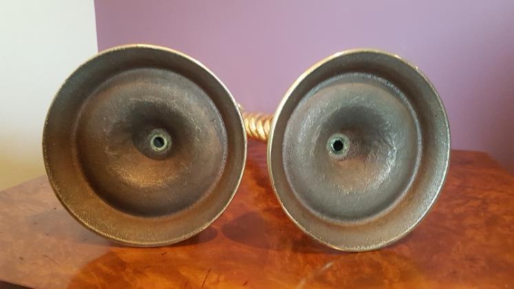 Pair of Victorian Barley Twist Candlesticks - Image 4
