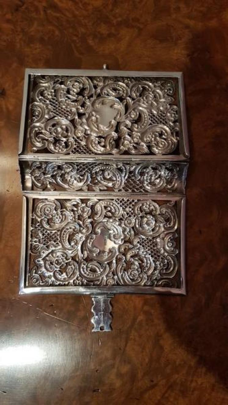Rare Antique Silver Book Cover By William Comyns  - Image 4