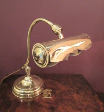 Antique Polished Brass Adjustable Desk Lamp