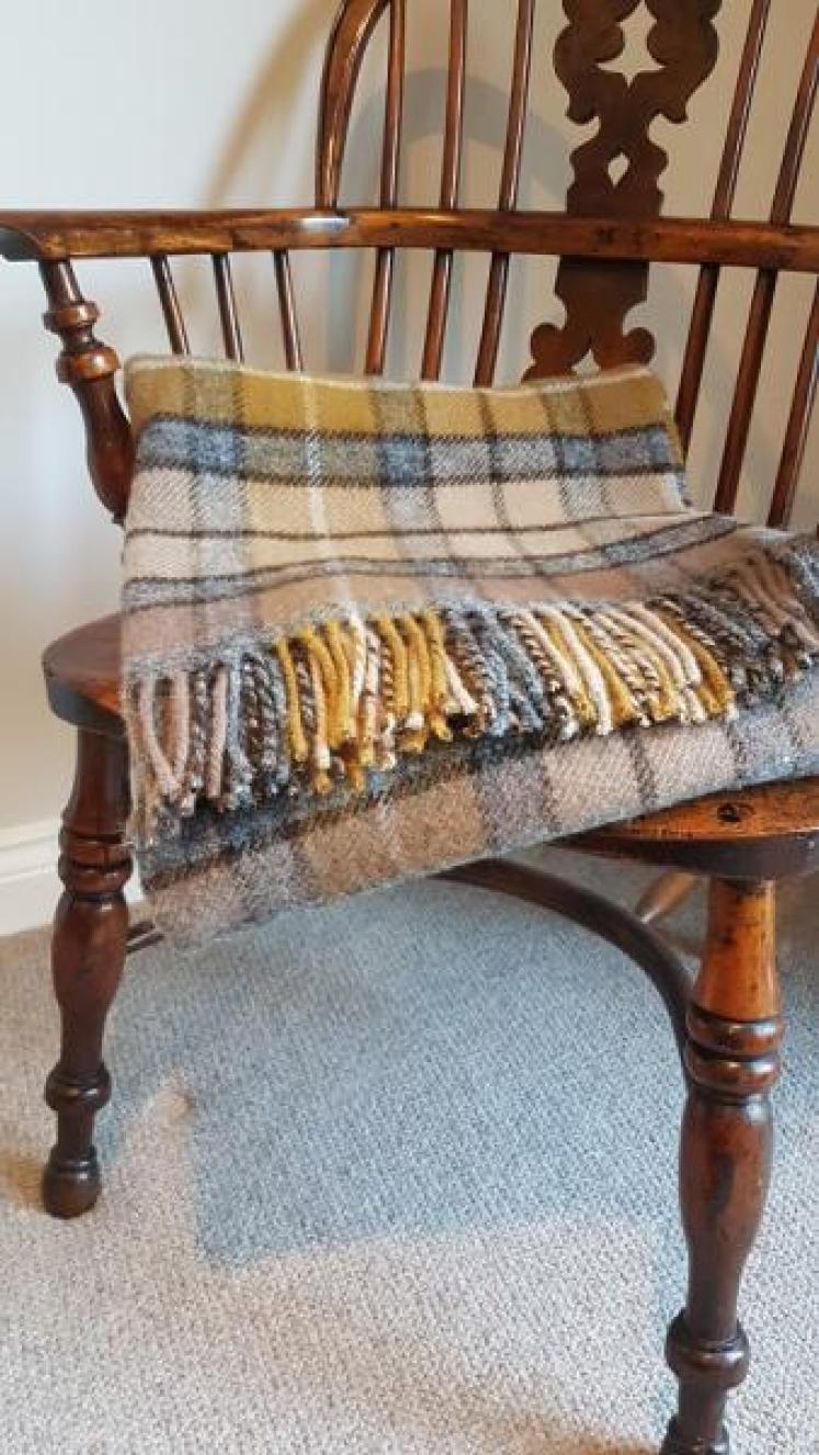 Tweedmill Tartan Natural Buchanan Throw OUT OF STOCK - Image 1