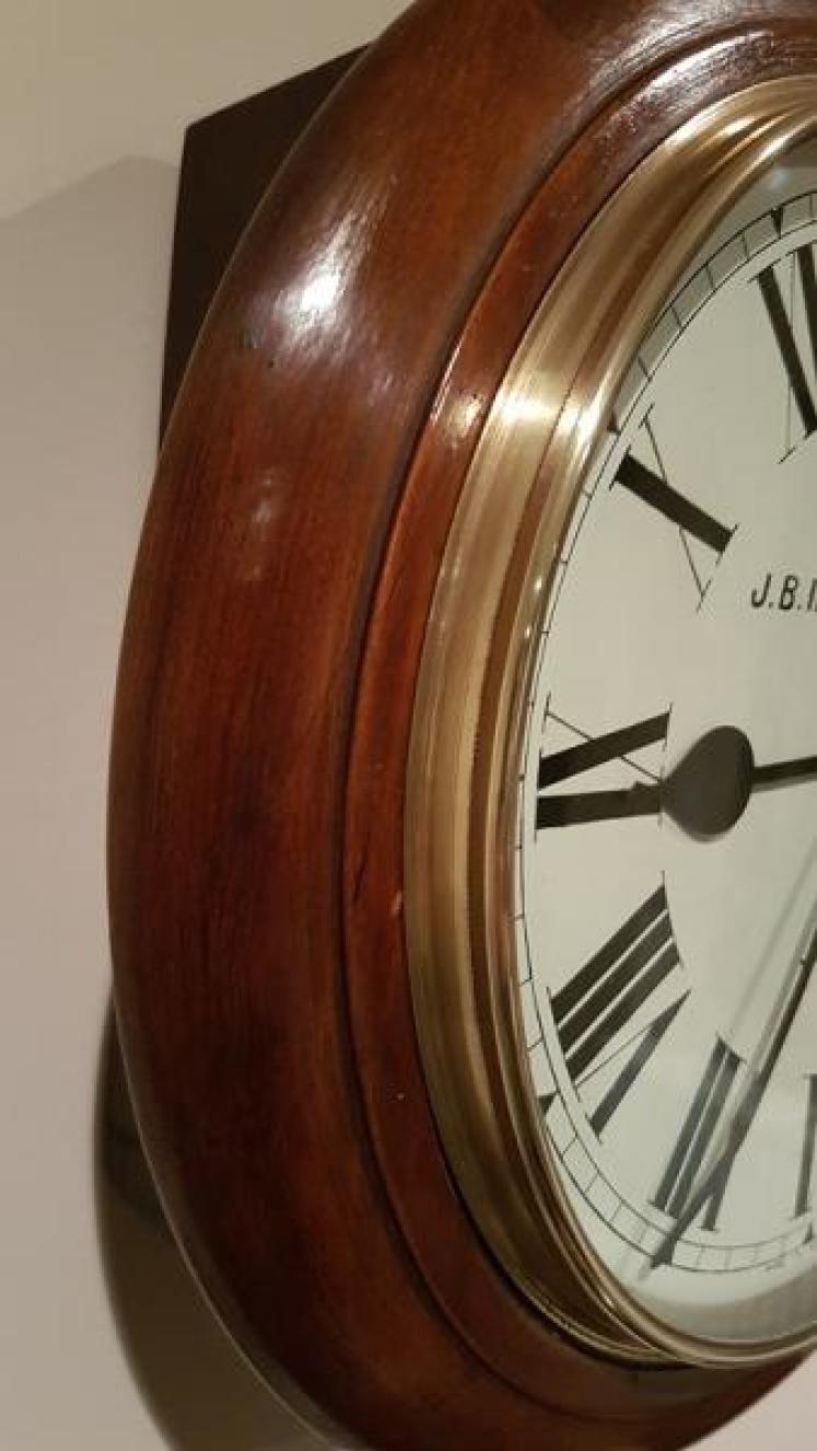 Late Victorian Mahogany 8 Day English Dial Clock - Image 3