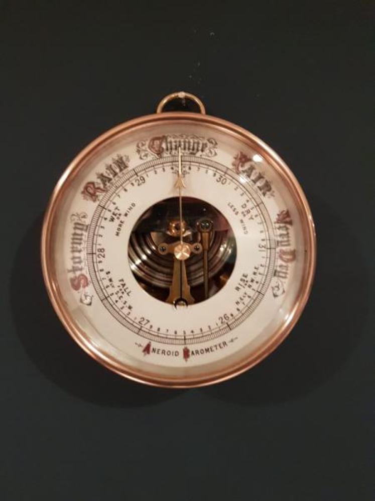 Antique Porcelain Dial Skeletonised Marine Barometer - Image 1