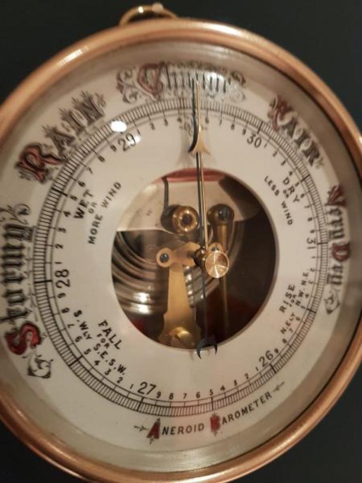 Antique Porcelain Dial Skeletonised Marine Barometer - Image 2