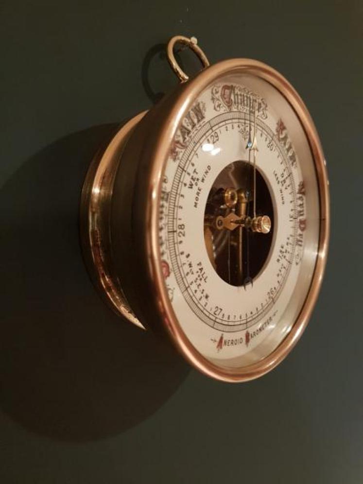 Antique Porcelain Dial Skeletonised Marine Barometer - Image 4