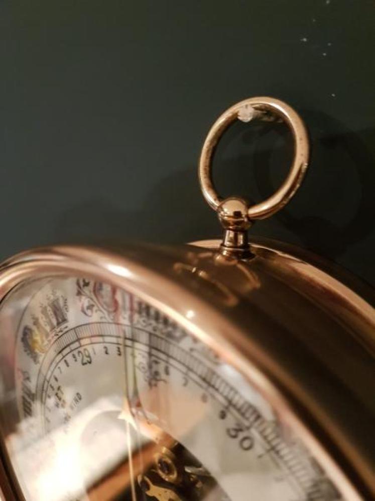 Antique Porcelain Dial Skeletonised Marine Barometer - Image 5