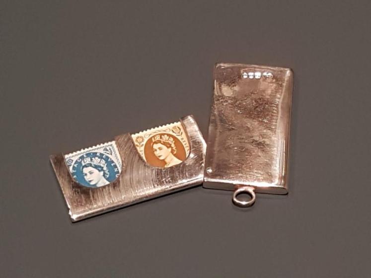 Edwardian Silver Double Stamp Fob - Image 1