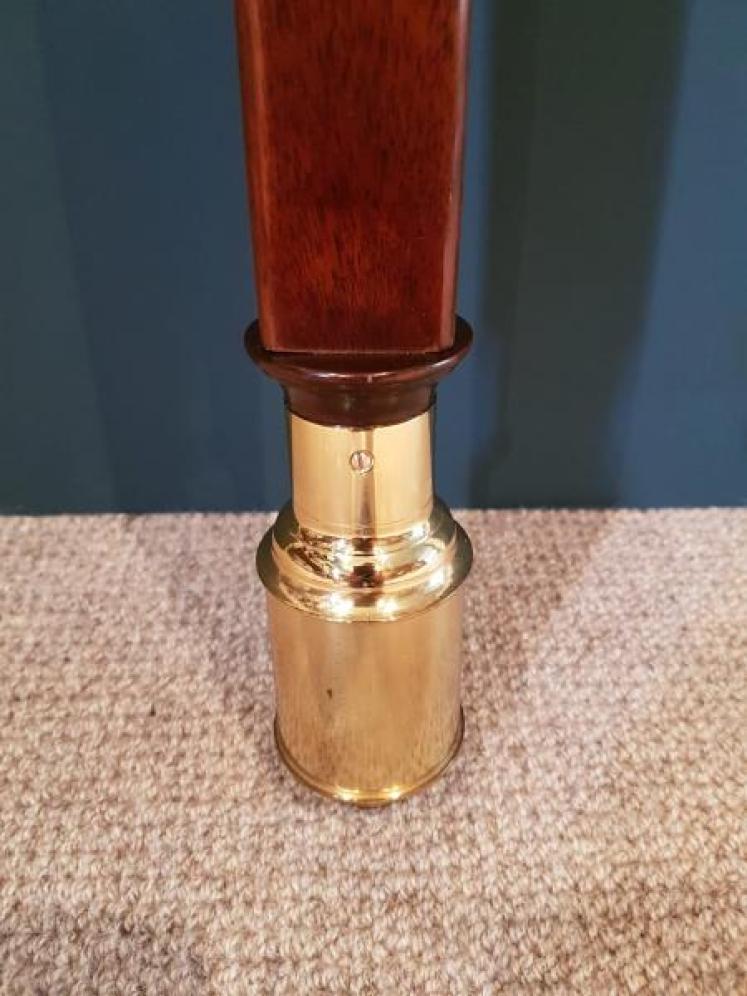 Superb Antique Mahogany Marine Stick Barometer on Gimble - Image 4