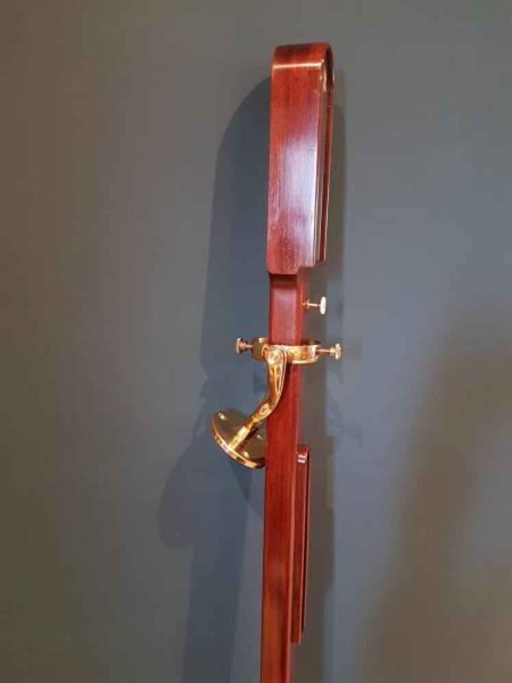 Superb Antique Mahogany Marine Stick Barometer on Gimble - Image 5