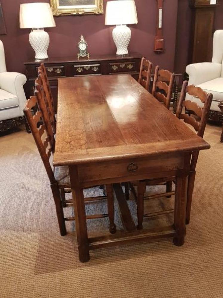 Outstanding III Oak 8 seater Farmhouse Table - Image 1