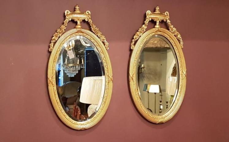Matching Pair of Victorian Gilt Mirrors - Image 1