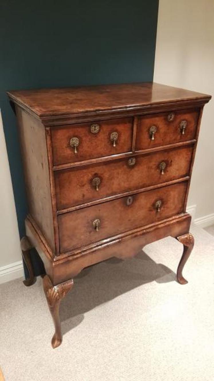 Superb Small George II Walnut Chest on Stand - Image 5