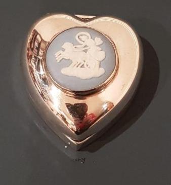 Antique Silver Heart Shaped Ring Box
