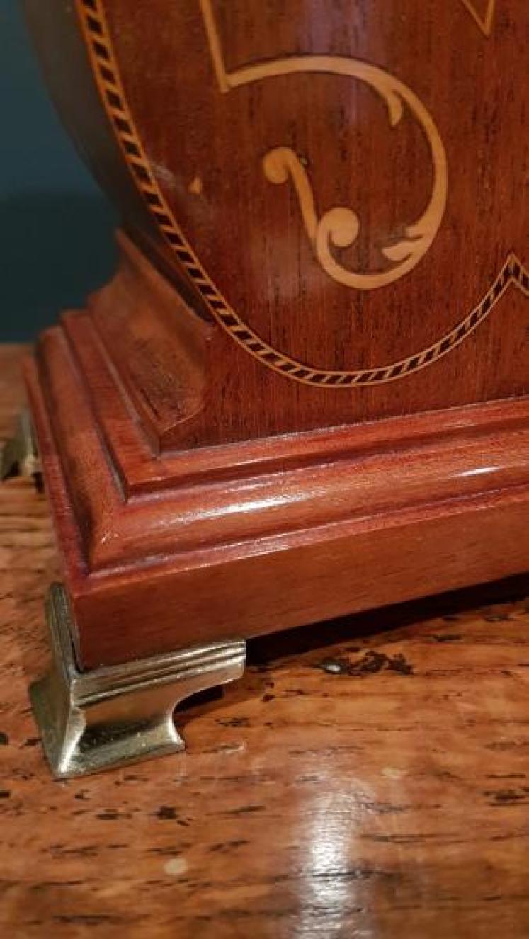 Superb Late Victorian Inlaid Mahogany Mantel Clock - Image 2