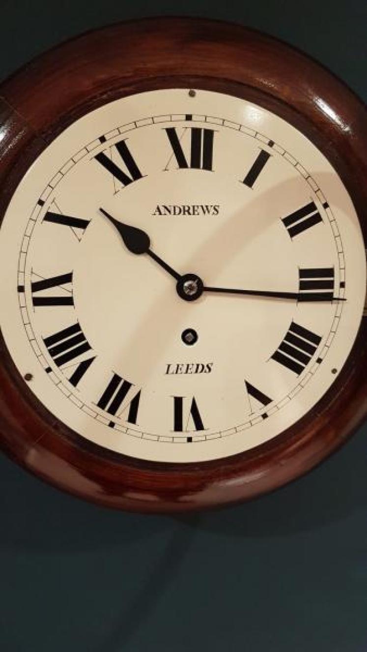 Small Antique Mahogany 8 Day English Dial Clock - Image 2