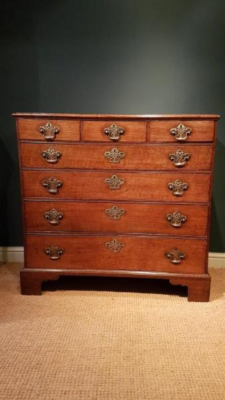 Impressive George III Oak Chest of Drawers - Image 5