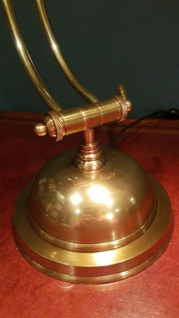 Retro Brass and Grey Metal Shade Desk Lamp OUT OF STOCK - Image 6