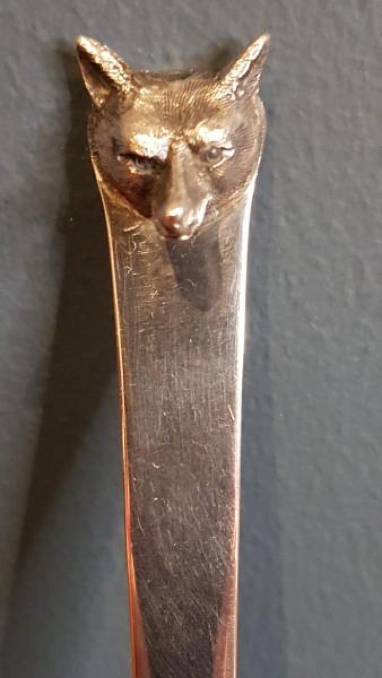 Antique George V Silver Fox Head Book Mark - Image 3