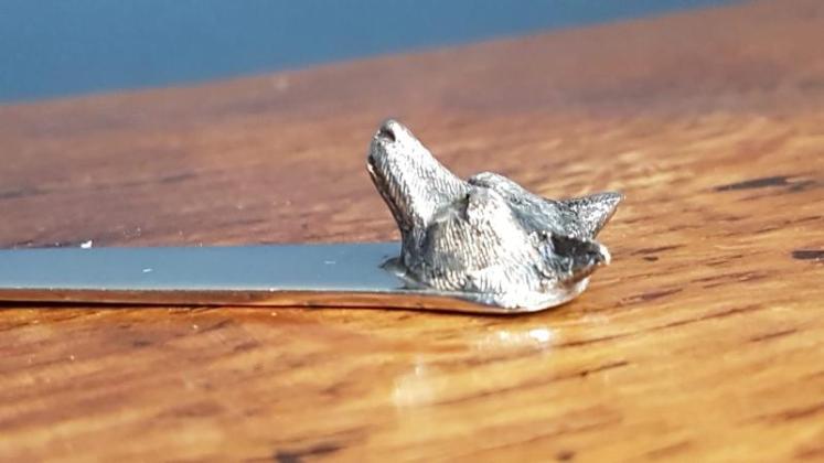 Antique George V Silver Fox Head Book Mark - Image 7