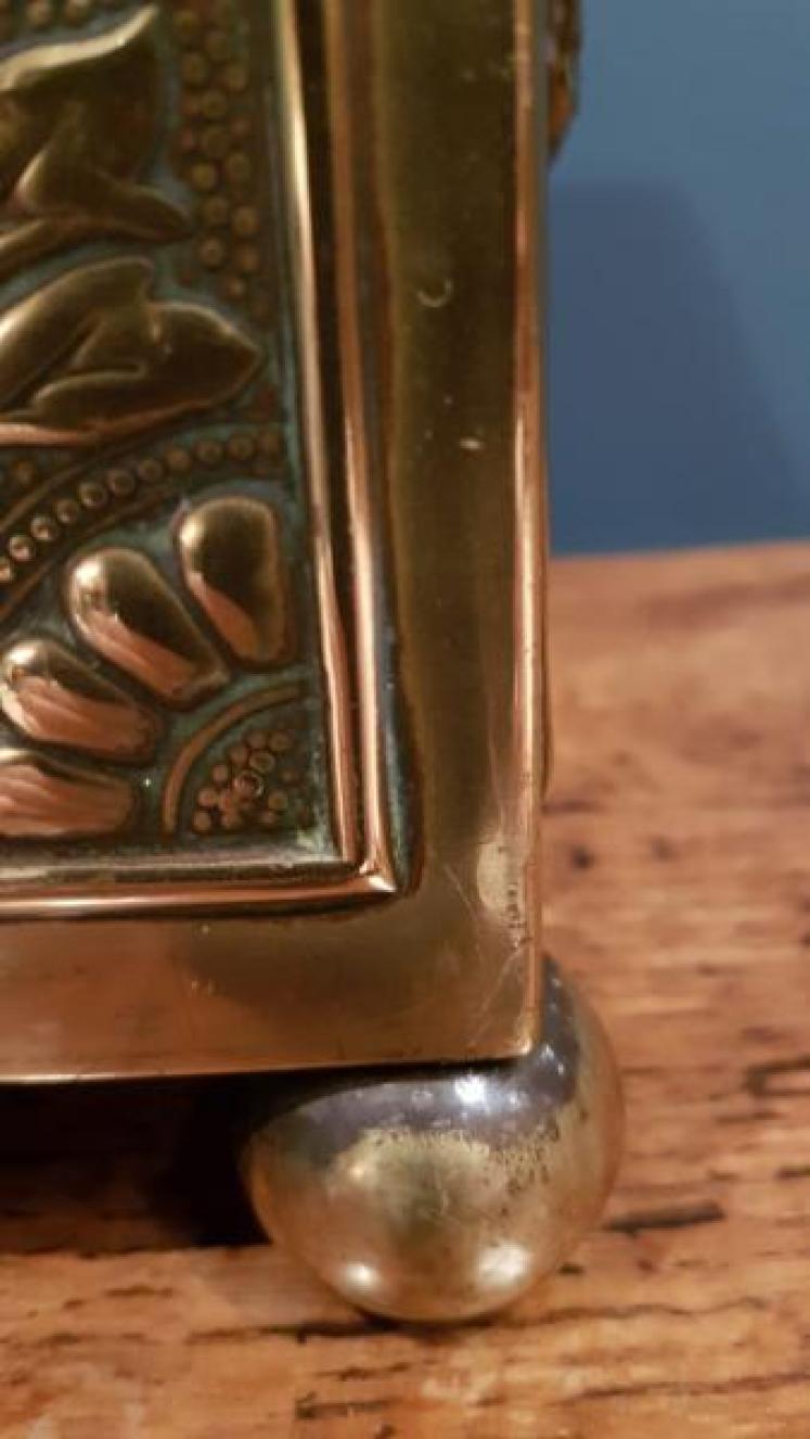 Antique Embossed Brass Planter - Image 5