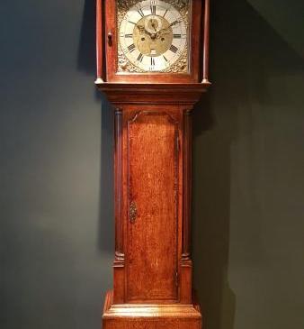 Superb George III Oak 8 Day Preston Longcase Clock