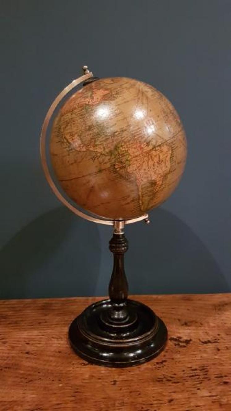 Antique 1920's Geographica 6" Terrestrial Globe - Image 1