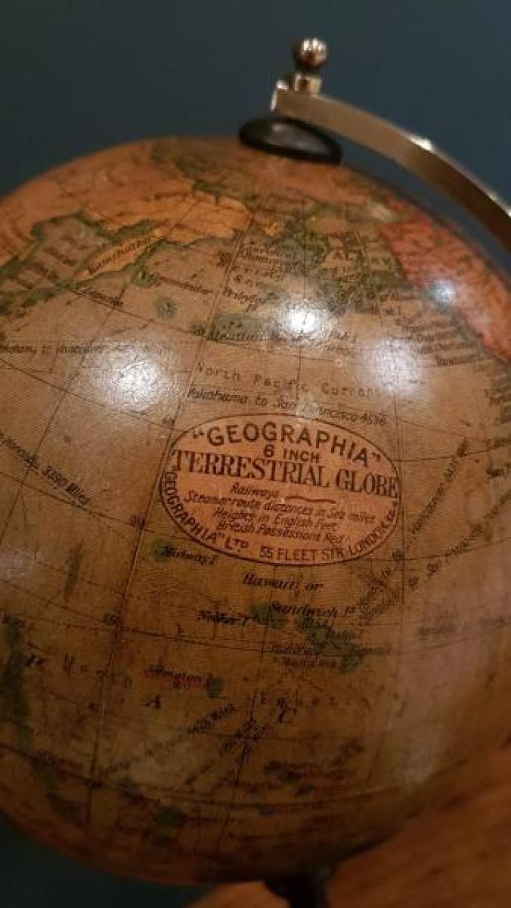 Antique 1920's Geographica 6" Terrestrial Globe - Image 5