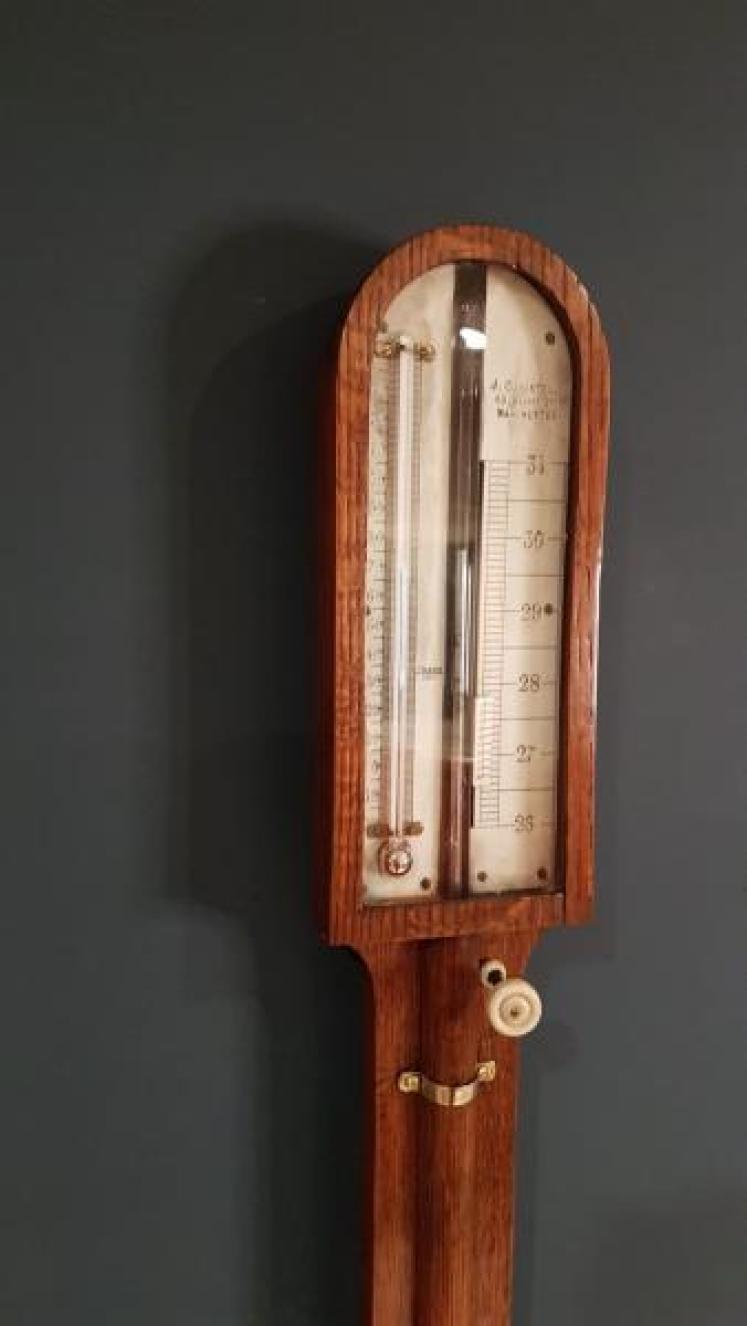 Antique Stick Barometer by Casterelli of Manchester - Image 2