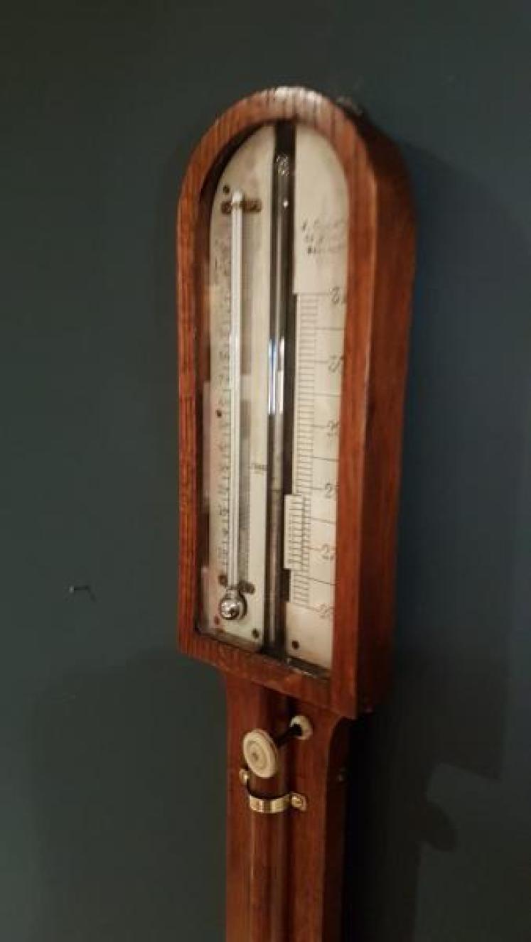 Antique Stick Barometer by Casterelli of Manchester - Image 3
