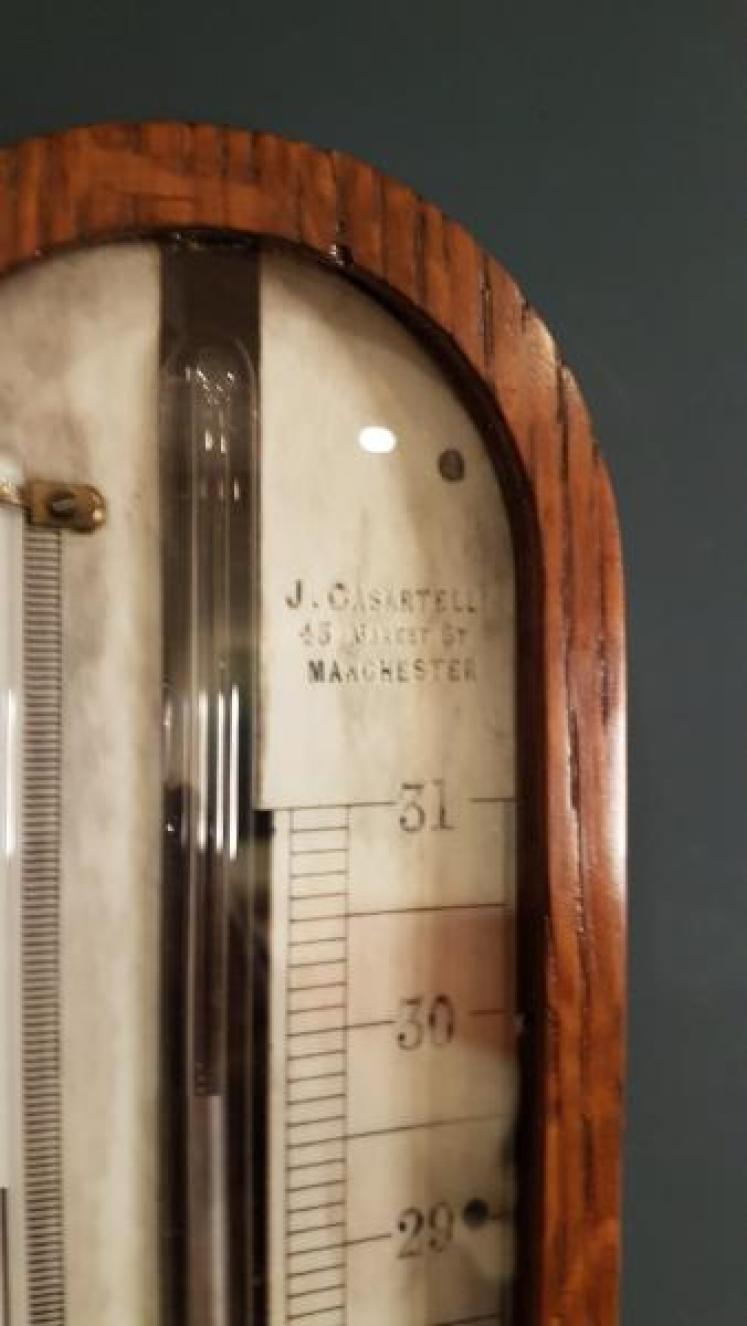 Antique Stick Barometer by Casterelli of Manchester - Image 5
