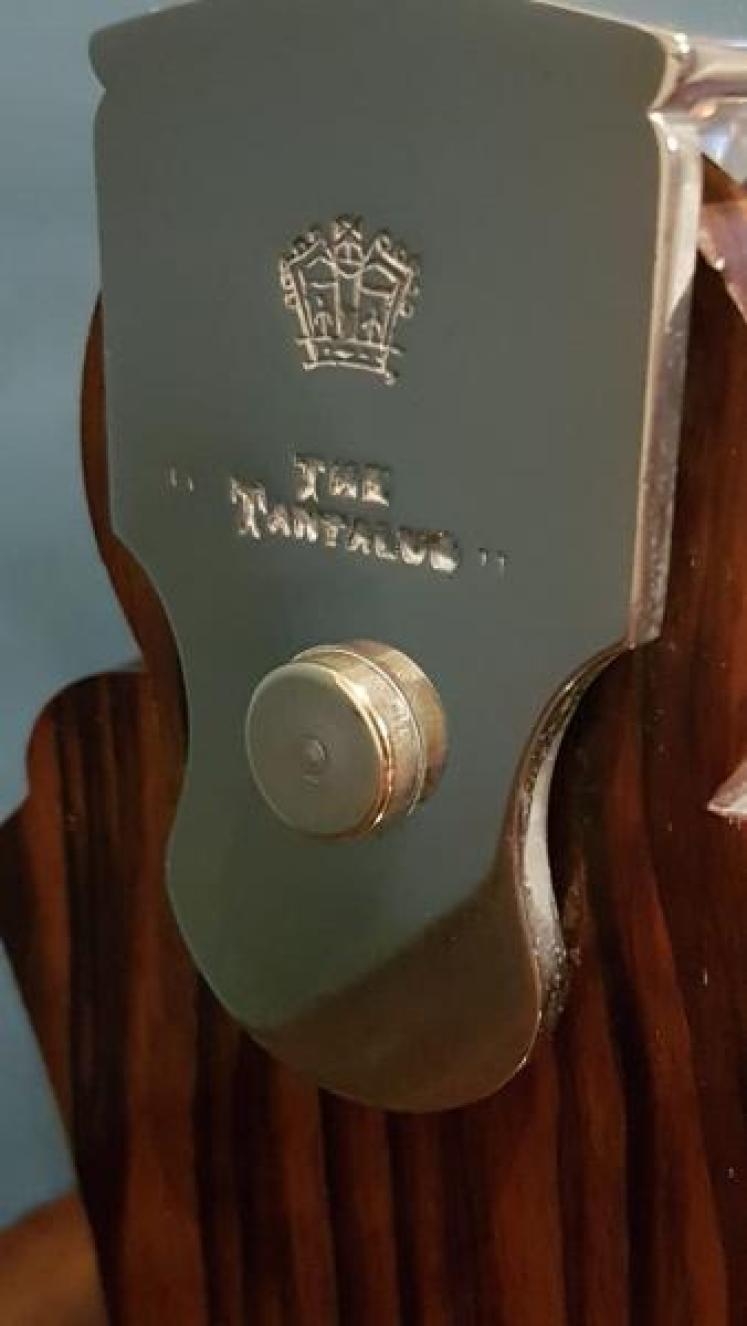Antique Walnut Betjamann's Three Bottle Tantalus - Image 5