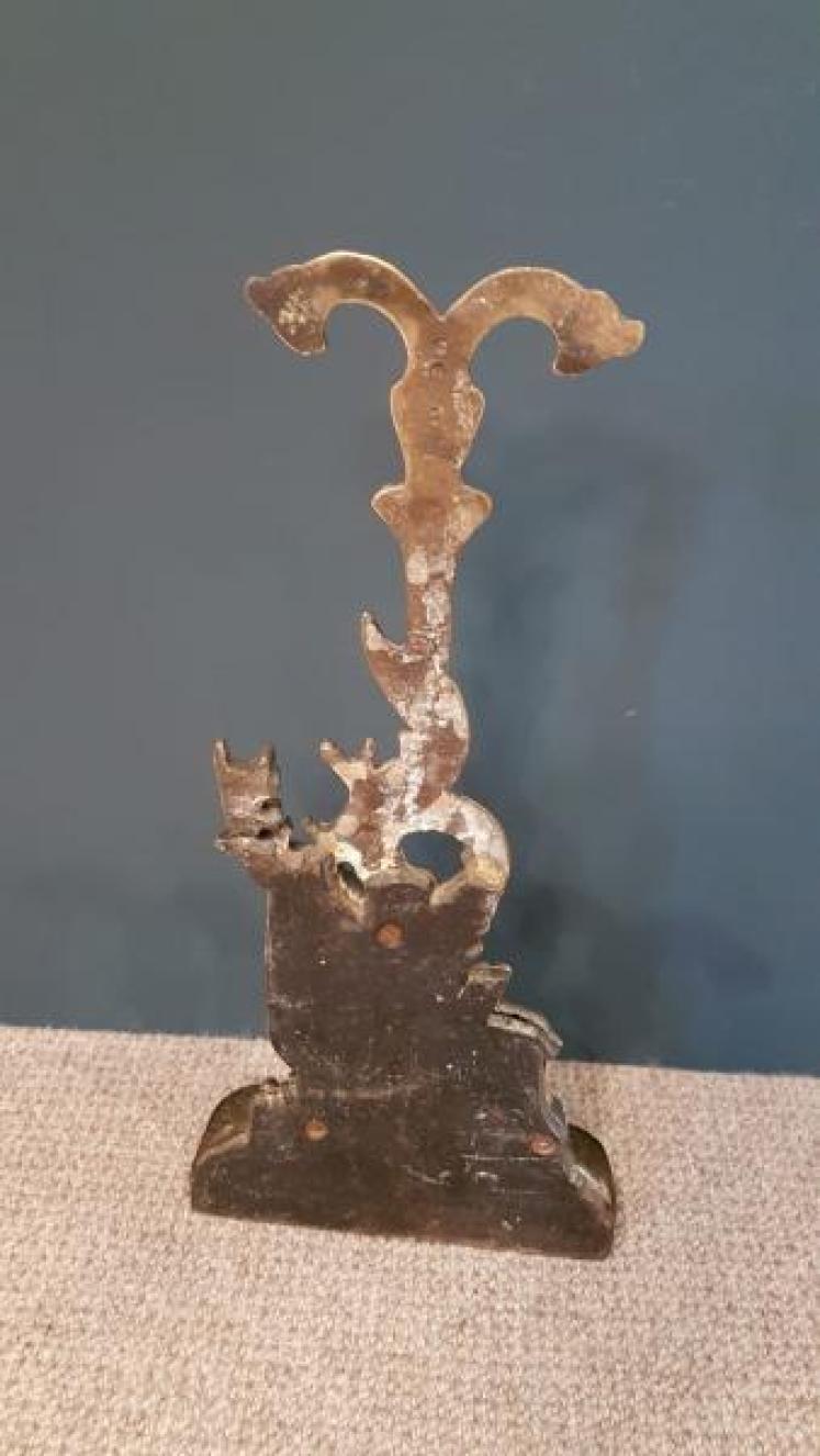 Early Victorian Cast Brass Weighted Country House Door Stop - Image 3