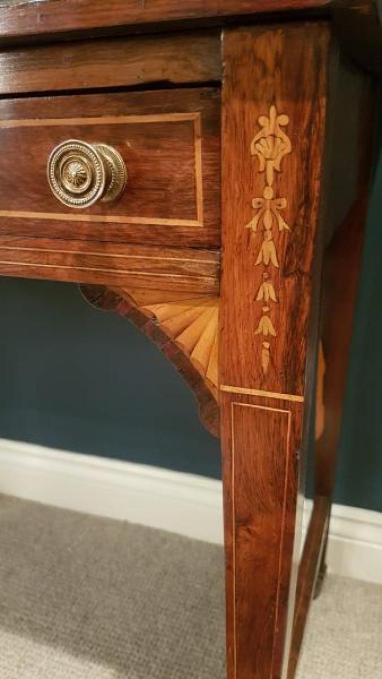Antique Inlaid Rosewood Writing Desk - Image 3