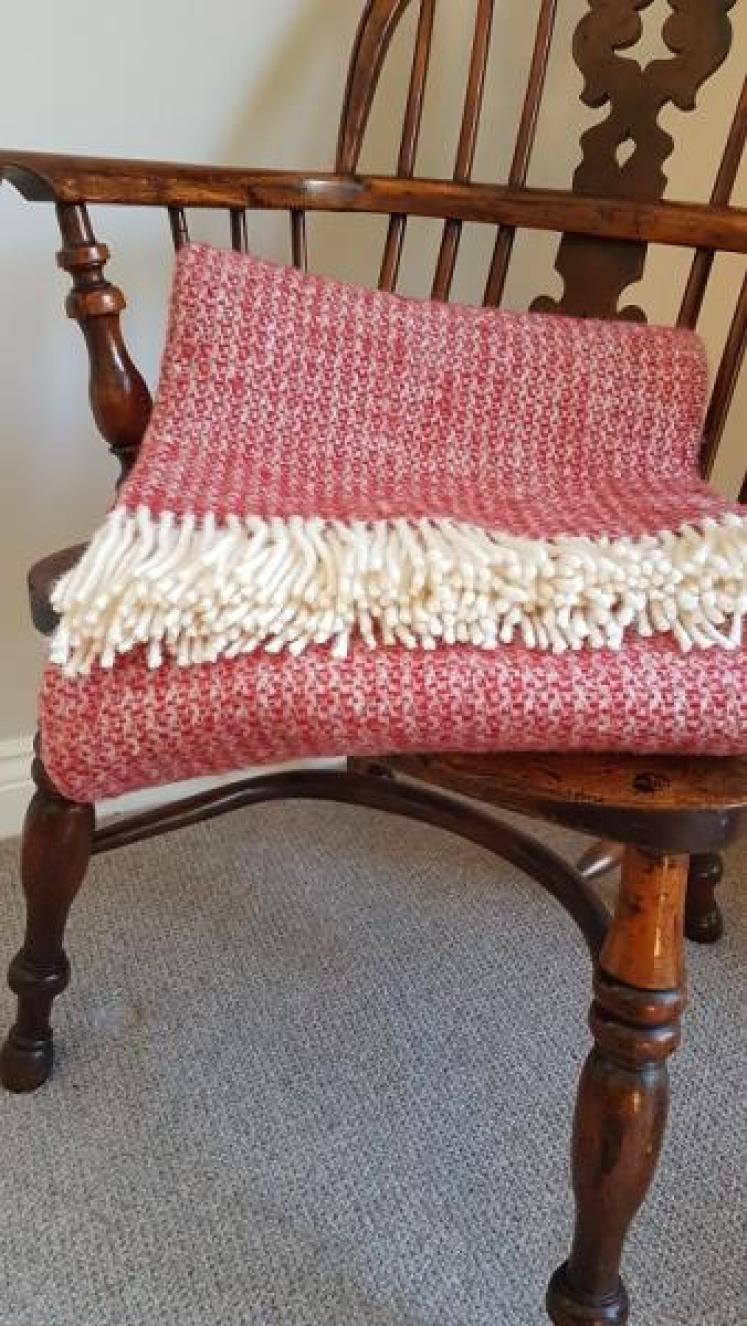 Tweedmill Illusion Red and Silver Throw  - Image 1