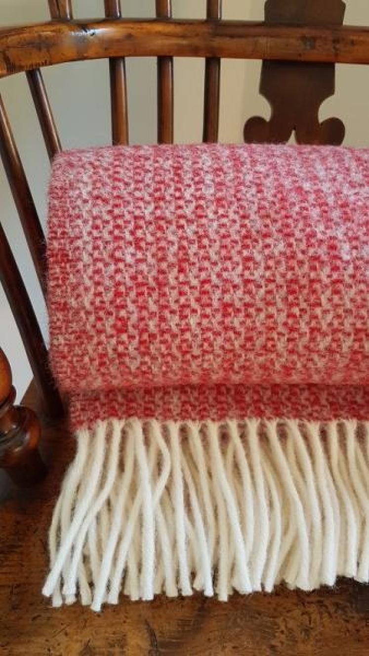 Tweedmill Illusion Red and Silver Throw  - Image 3