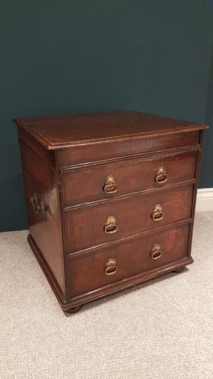 Antique Early Georgian Oak Box Coffer - Image 1