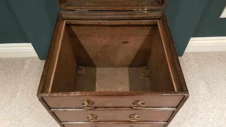 Antique Early Georgian Oak Box Coffer - Image 4
