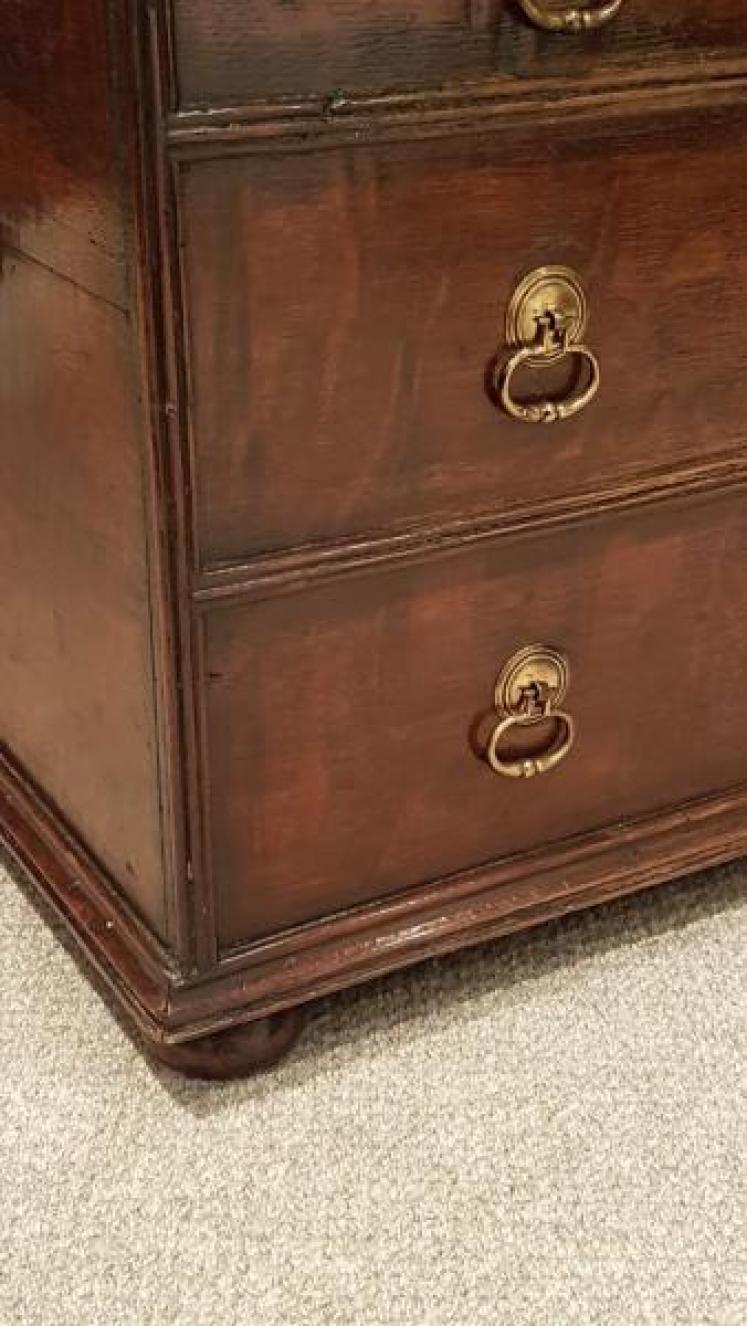 Antique Early Georgian Oak Box Coffer - Image 6