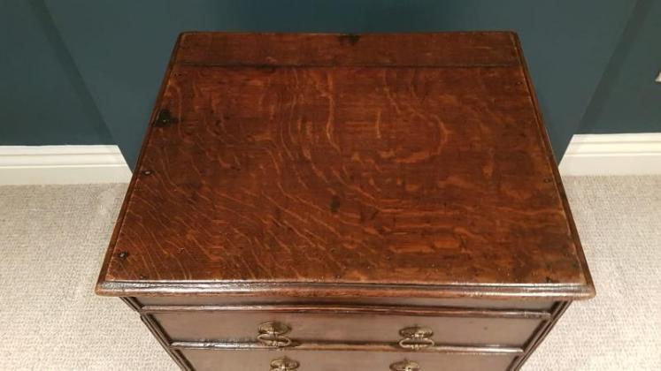Antique Early Georgian Oak Box Coffer - Image 7